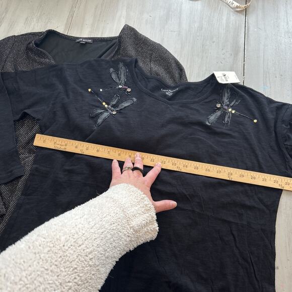 NWT Lane Bryant Purple Taupe Silver Shirt Lot of 4 Sz 14 16 Rhinestone Dragonfly - Picture 9 of 13